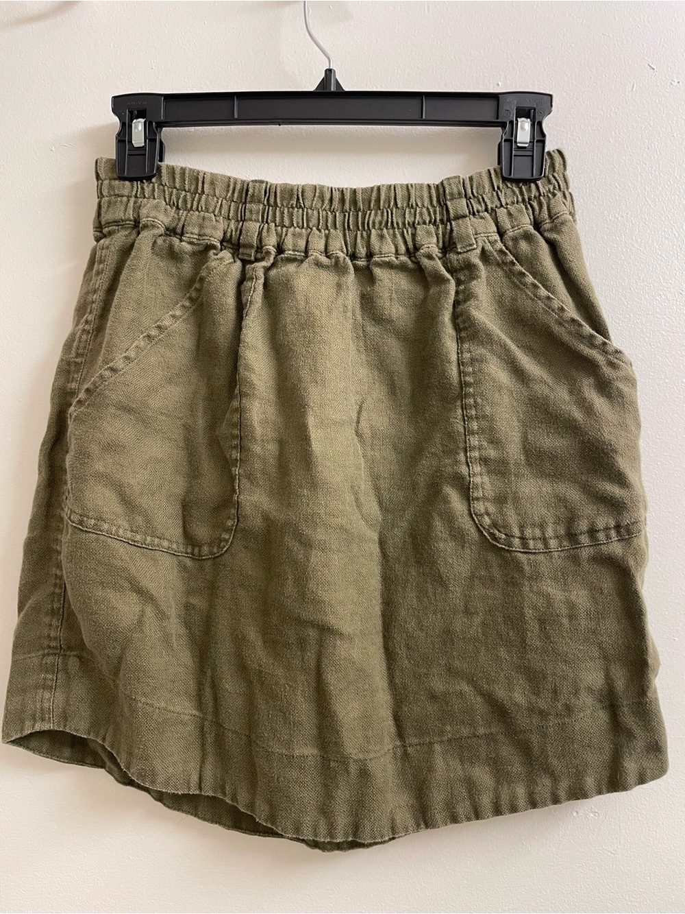 LOFT Olive Green Linen Skirt XS